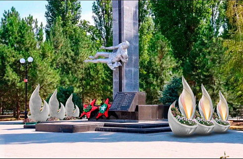 Арт-объект вазон "Пламя" с подсветкой